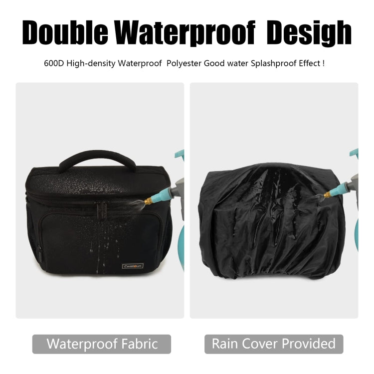 Cwatcun D67 Crossbody Camera Bag Photography Lens Shoulder Bag, Size:36 x 21 x 24cm XL(Black) - free shipping - PMC TechLife - Order now!