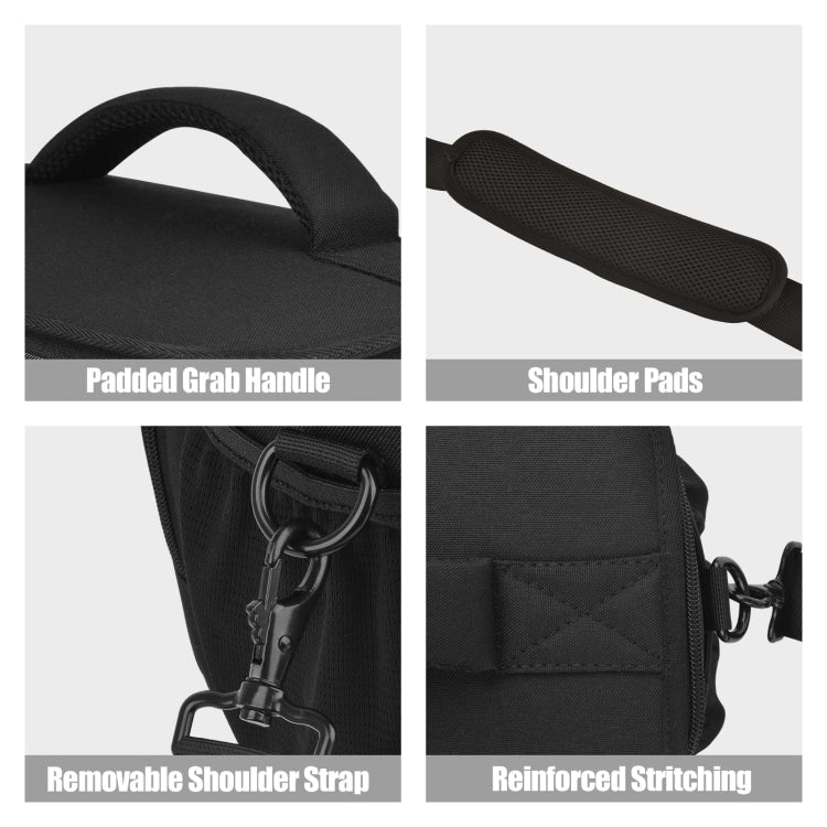 Cwatcun D67 Crossbody Camera Bag Photography Lens Shoulder Bag, Size:30.5 x 16.5 x 20cm L(Black) - Strap Satchel by Cwatcun | Online Shopping South Africa | PMC TechLife | Buy Now Pay Later Mobicred