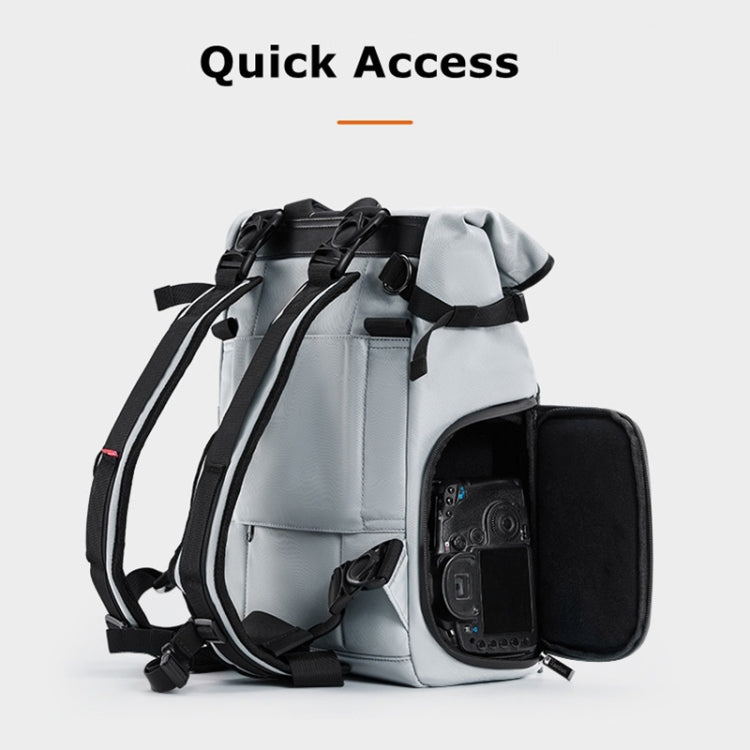 Cwatcun D95 Large Capacity Photography Backpack Shoulders Laptop Camera Bag, Size:30.5 x 18 x 38cm(Dark Black) - free shipping - PMC TechLife - Order now!