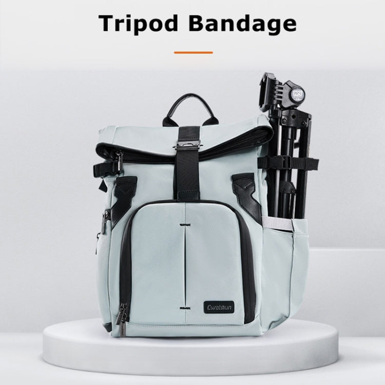 Cwatcun D95 Large Capacity Photography Backpack Shoulders Laptop Camera Bag, Size:27 x 37 x 16cm(Dark Black) - free shipping - PMC TechLife - Order now!