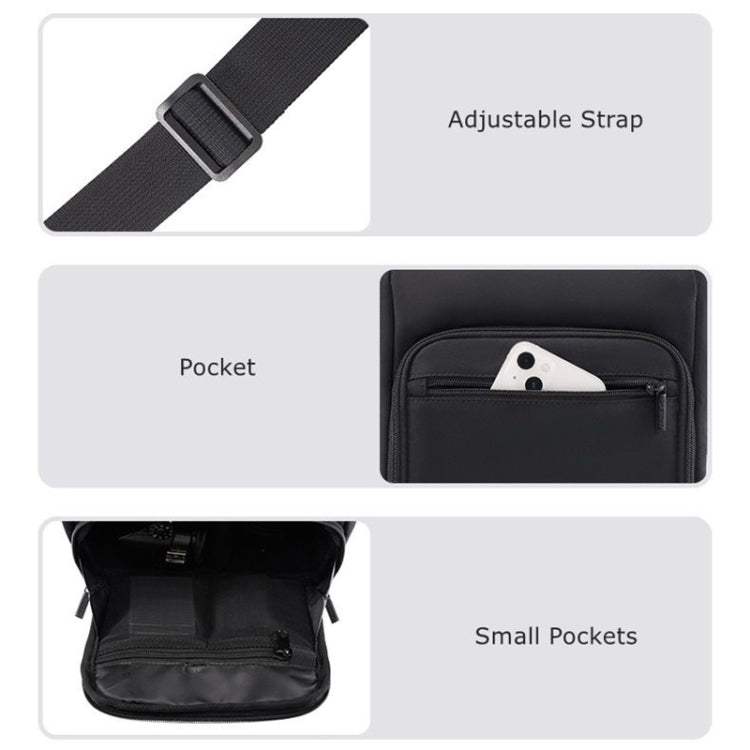 Cwatcun D103 Crossbody Camera Bag Photography Lens Shoulder Bag, Size:22.5 x 22.5 x 12.5cm(Black) - Strap Satchel by Cwatcun | Online Shopping South Africa | PMC TechLife | Buy Now Pay Later Mobicred