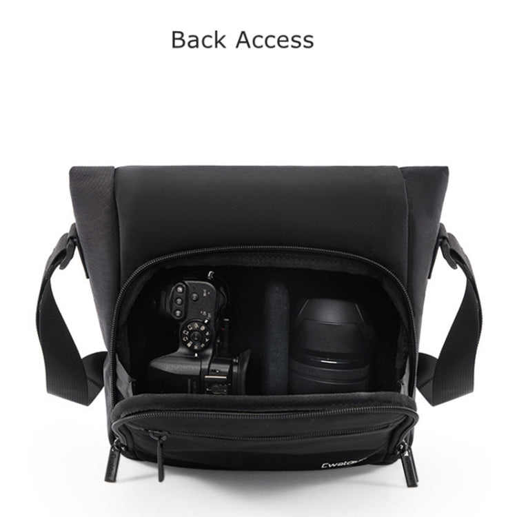 Cwatcun D103 Crossbody Camera Bag Photography Lens Shoulder Bag, Size:22.5 x 22.5 x 12.5cm(Black) - Strap Satchel by Cwatcun | Online Shopping South Africa | PMC TechLife | Buy Now Pay Later Mobicred