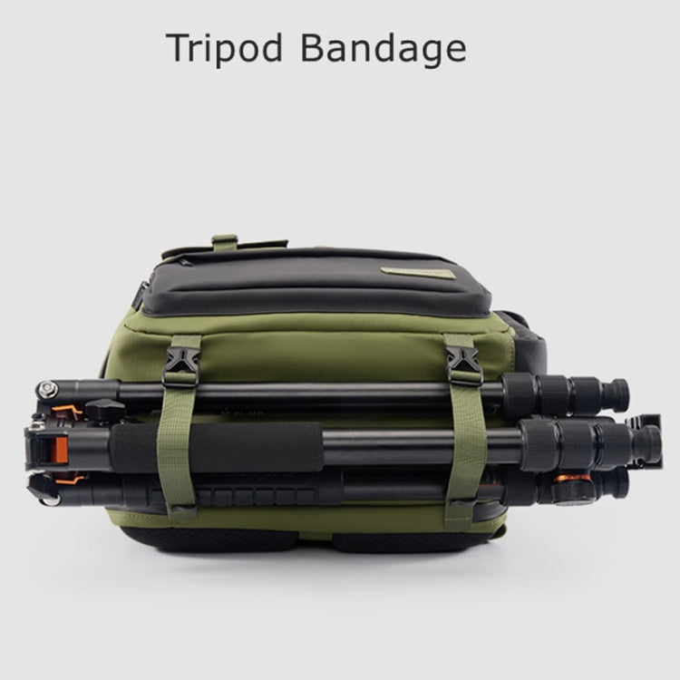 Cwatcun D117 Large Capacity Photography Backpack Shoulders Laptop Camera Bag, Size:42 x 31 x 13cm(Army Green) - free shipping - PMC TechLife - Order now!