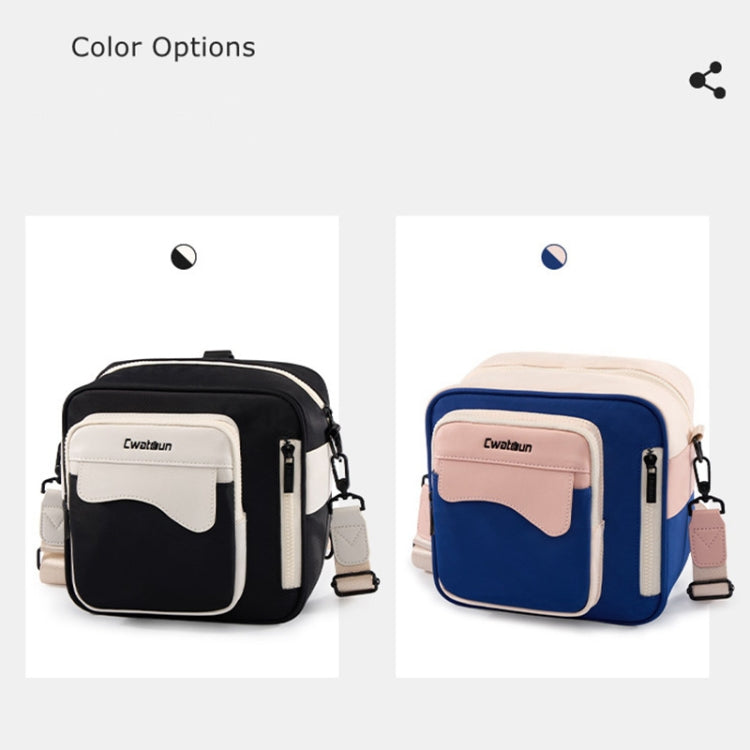 Cwatcun D118 Contrast Two Ways Backpack Cross-body Canera Bag, Size:21 x 21 x 14.5cm(Black) - free shipping - PMC TechLife - Order now!
