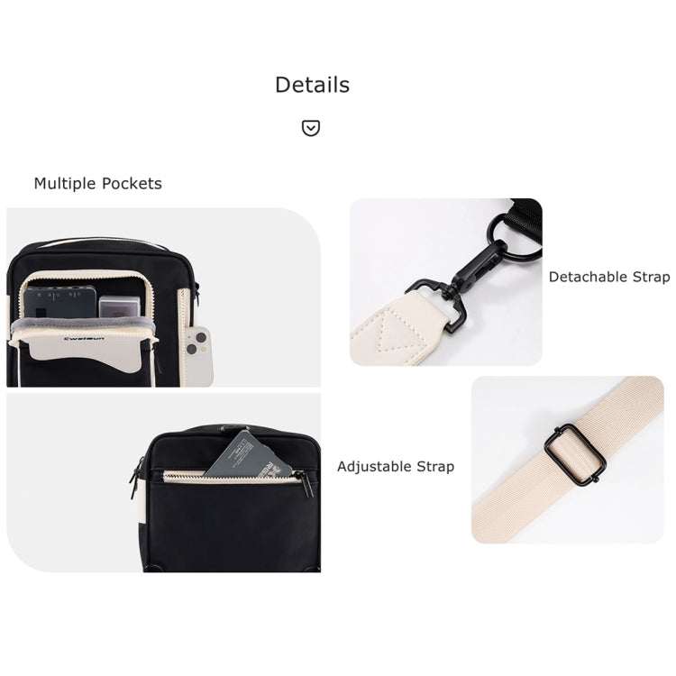 Cwatcun D118 Contrast Two Ways Backpack Cross-body Canera Bag, Size:21 x 21 x 14.5cm(Blue) - free shipping - PMC TechLife - Order now!