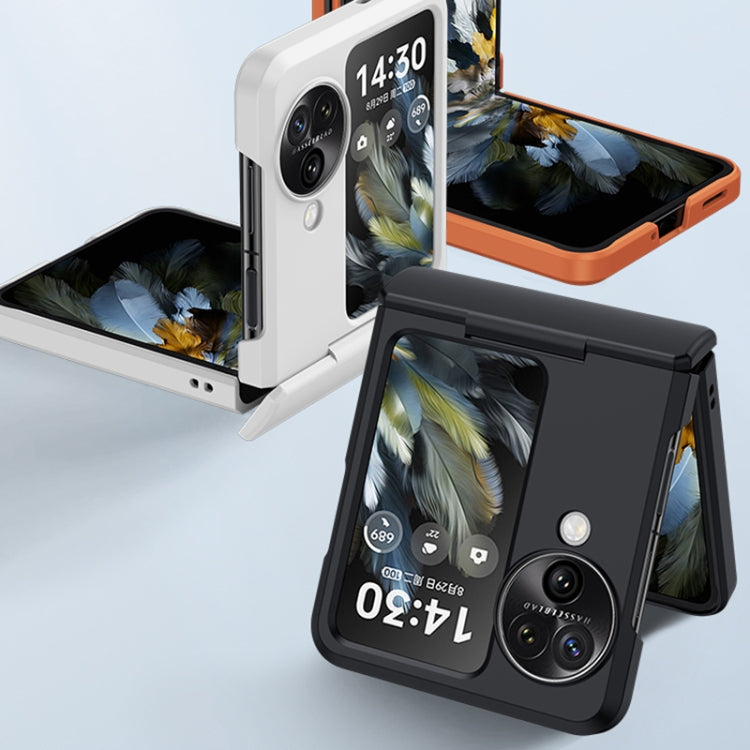 For OPPO Find N3 Flip PC Skin Feel Integrated Foldable Mid Shaft Phone Case(Transparent) - OPPO Cases by PMC TechLife | Online Shopping South Africa | PMC TechLife | Buy Now Pay Later Mobicred