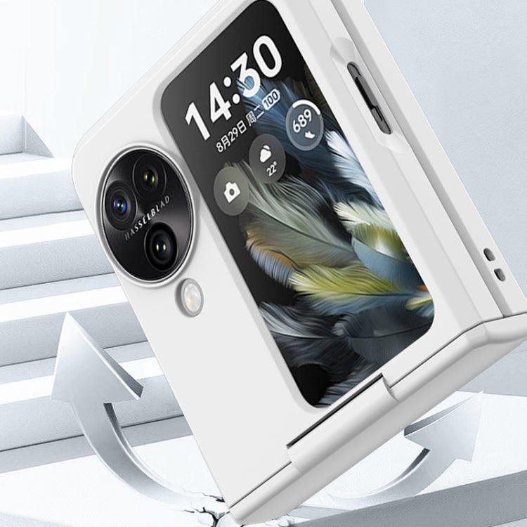 For OPPO Find N3 Flip PC Skin Feel Integrated Foldable Mid Shaft Phone Case(Transparent) - OPPO Cases by PMC TechLife | Online Shopping South Africa | PMC TechLife | Buy Now Pay Later Mobicred