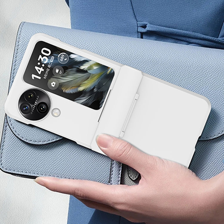 For OPPO Find N3 Flip PC Skin Feel Integrated Foldable Mid Shaft Phone Case(Transparent) - OPPO Cases by PMC TechLife | Online Shopping South Africa | PMC TechLife | Buy Now Pay Later Mobicred