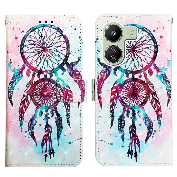 For Xiaomi Redmi 13C 3D Painting Horizontal Flip Leather Phone Case(Color Drop Wind Chimes) - free shipping - PMC TechLife - Order now!