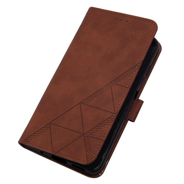 For Motorola Moto G Play 4G 2024 Crossbody 3D Embossed Flip Leather Phone Case(Brown) - Motorola Cases by PMC Jewellery | Online Shopping South Africa | PMC Jewellery | Buy Now Pay Later Mobicred
