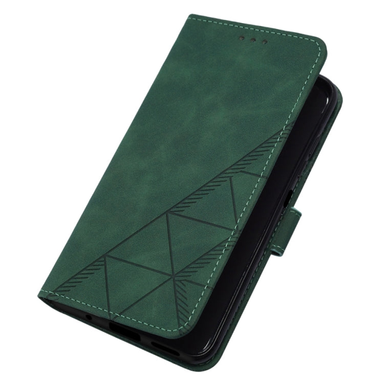 For Motorola Moto G Play 4G 2024 Crossbody 3D Embossed Flip Leather Phone Case(Dark Green) - Motorola Cases by PMC Jewellery | Online Shopping South Africa | PMC Jewellery | Buy Now Pay Later Mobicred