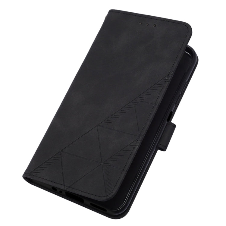 For Motorola Moto G Power 5G 2024 Crossbody 3D Embossed Flip Leather Phone Case(Black) - Motorola Cases by PMC Jewellery | Online Shopping South Africa | PMC Jewellery | Buy Now Pay Later Mobicred