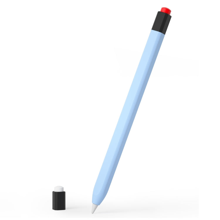 For Apple Pencil 1 Retro Pencil Style Liquid Silicone Stylus Case(Blue) - free shipping - PMC TechLife - Order now!