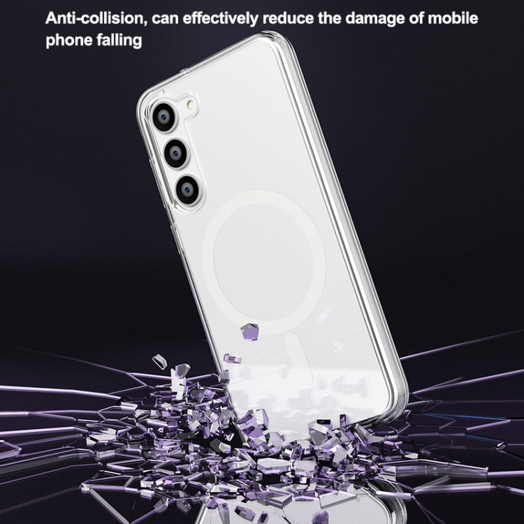For Samsung Galaxy S23 Ultra 5G Terminator Style Glitter Powder MagSafe Magnetic Phone Case(Transparent) - Galaxy S23 Ultra 5G Cases by PMC TechLife | Online Shopping South Africa | PMC TechLife
