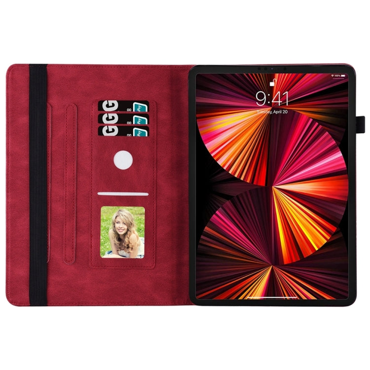 For iPad Pro 12.9 2022 / Air 13 2024 / 2025 Big Butterfly Embossed Leather Tablet Case(Red) - iPad Pro 12.9 (2022/2021) Cases by PMC TechLife | Online Shopping South Africa | PMC TechLife | Buy Now Pay Later Mobicred