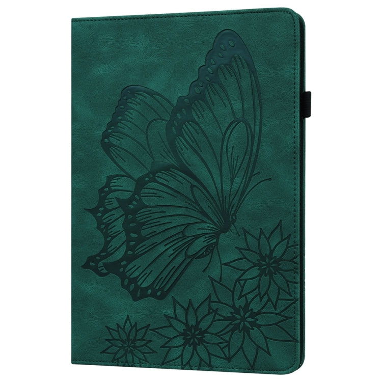 For iPad Pro 11 2024 Big Butterfly Embossed Leather Tablet Case(Green) - free shipping - PMC TechLife - Order now!