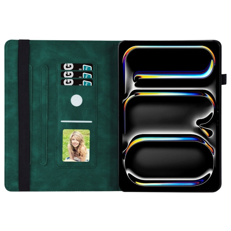 For iPad Pro 11 2024 Big Butterfly Embossed Leather Tablet Case(Green) - free shipping - PMC TechLife - Order now!