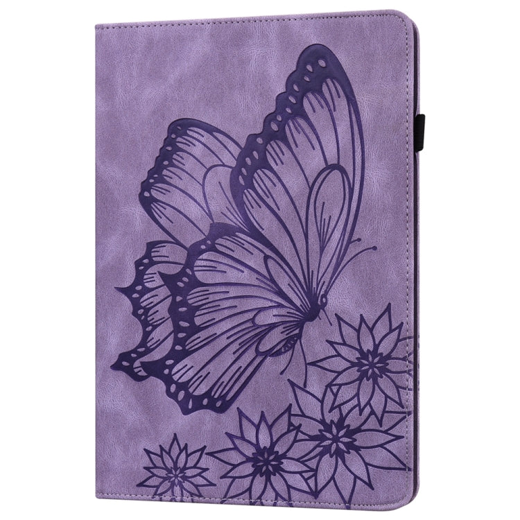 For iPad Pro 11 2024 Big Butterfly Embossed Leather Tablet Case(Purple) - iPad Pro 11 2024 Cases by PMC TechLife | Online Shopping South Africa | PMC TechLife | Buy Now Pay Later Mobicred