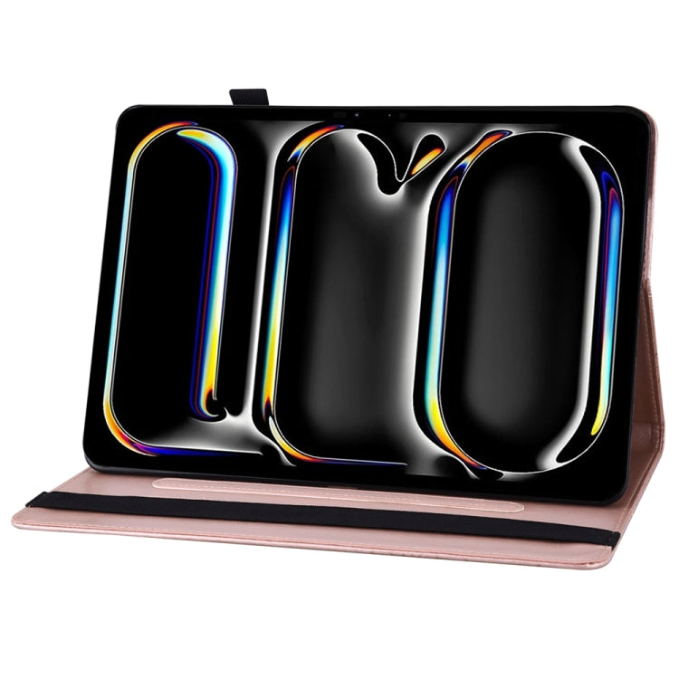 For iPad Pro 11 2024 Big Butterfly Embossed Leather Tablet Case(Rose Gold) - iPad Pro 11 2024 Cases by PMC TechLife | Online Shopping South Africa | PMC TechLife | Buy Now Pay Later Mobicred