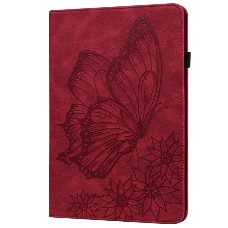 For iPad Pro 11 2024 Big Butterfly Embossed Leather Tablet Case(Red) - iPad Pro 11 2024 Cases by PMC TechLife | Online Shopping South Africa | PMC TechLife | Buy Now Pay Later Mobicred