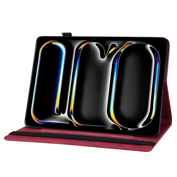 For iPad Pro 13 2024 Big Butterfly Embossed Leather Tablet Case(Red) - iPad Pro 13 2024 Cases by PMC TechLife | Online Shopping South Africa | PMC TechLife | Buy Now Pay Later Mobicred