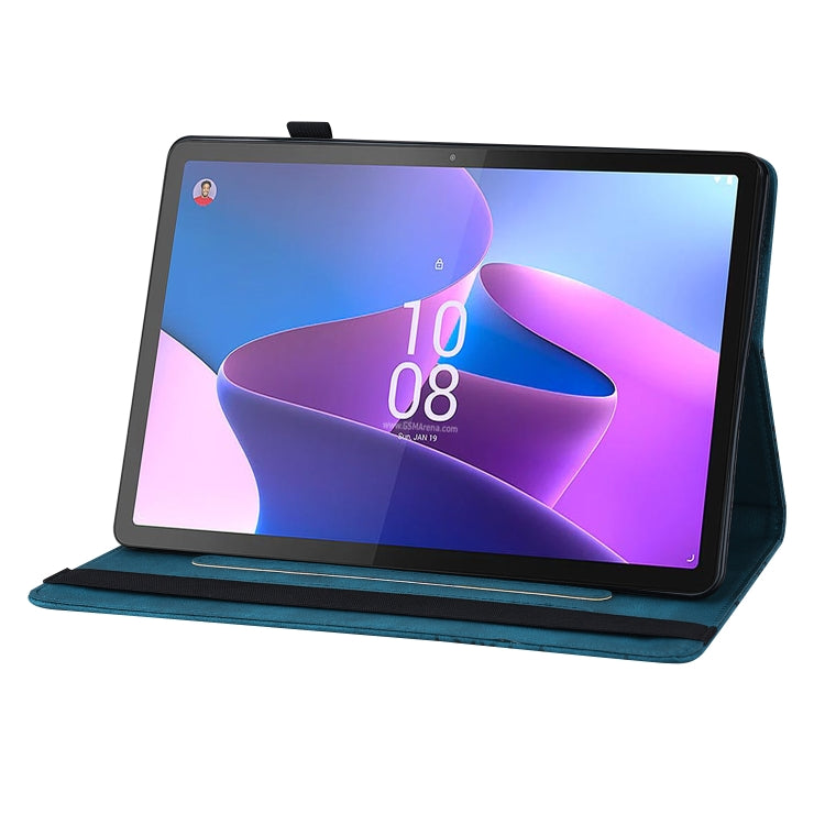 For Lenovo Tab P12 / Xiaoxin Pad Pro 12.7 Big Butterfly Embossed Leather Tablet Case(Blue) - Lenovo by PMC TechLife | Online Shopping South Africa | PMC TechLife | Buy Now Pay Later Mobicred