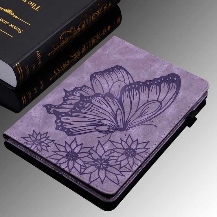 For Xiaomi Redmi Pad SE Big Butterfly Embossed Leather Tablet Case(Purple) - More Tablet Cases by PMC TechLife | Online Shopping South Africa | PMC TechLife