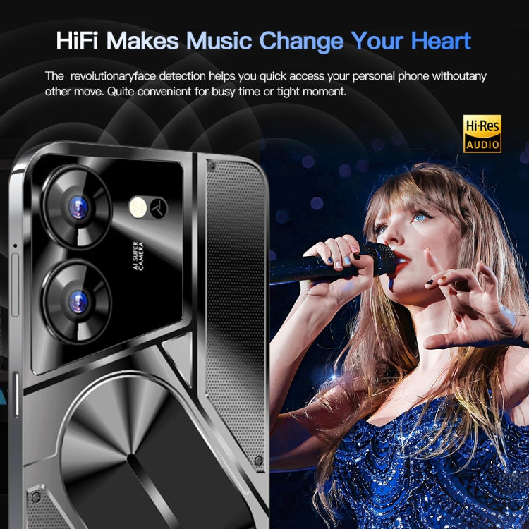 Povo5pro / PU31, 3GB+32GB, 6.53 inch Face Identification Android 8.1 MTK6753 Octa Core, Network: 4G, AI GPT4, Dual SIM(Silver) - free shipping - PMC TechLife - Order now!