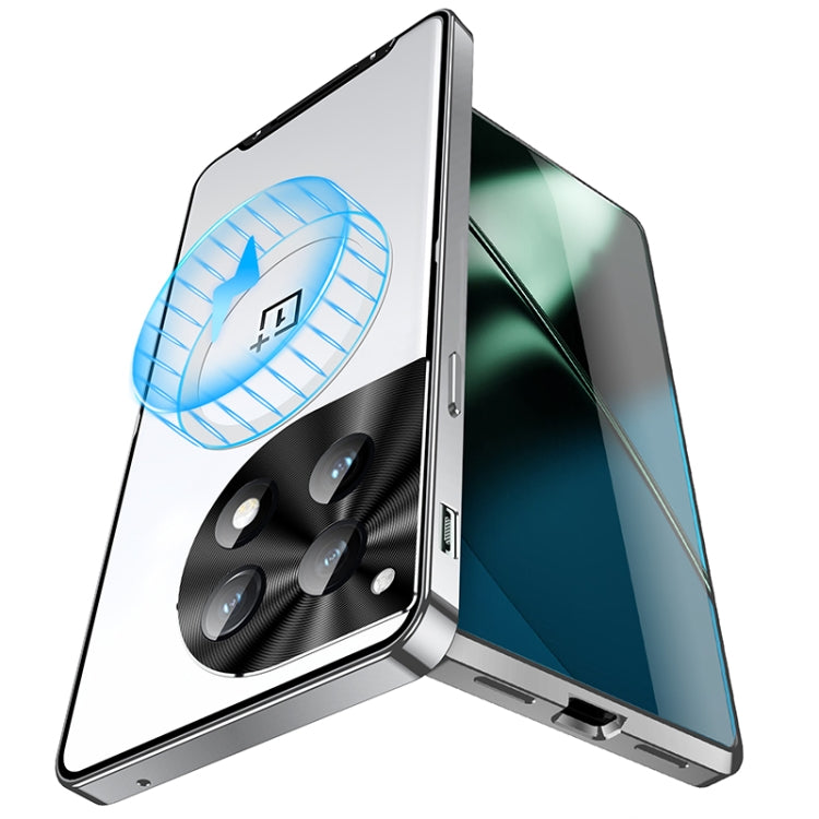 For OnePlus 12 MagSafe Magnetic Frosted Metal Phone Case(Silver) - OnePlus Cases by PMC TechLife | Online Shopping South Africa | PMC TechLife | Buy Now Pay Later Mobicred