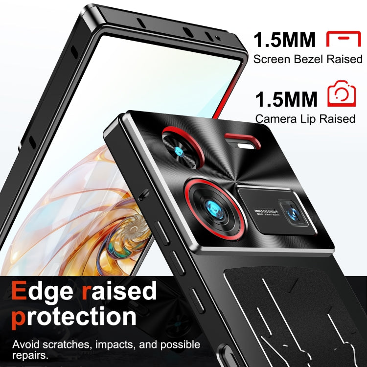 For ZTE nubia Z60 Ultra Metal Cooling Phone Case(Black) - ZTE Cases by PMC TechLife | Online Shopping South Africa | PMC TechLife | Buy Now Pay Later Mobicred