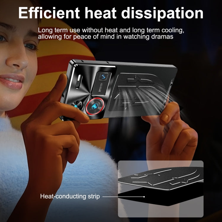 For ZTE nubia Z60 Ultra Metal Cooling Phone Case(Black) - ZTE Cases by PMC TechLife | Online Shopping South Africa | PMC TechLife | Buy Now Pay Later Mobicred