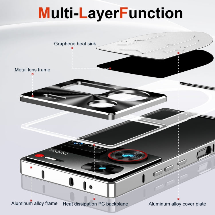 For ZTE nubia Z60 Ultra Metal Cooling Phone Case(Silver) - ZTE Cases by PMC TechLife | Online Shopping South Africa | PMC TechLife | Buy Now Pay Later Mobicred
