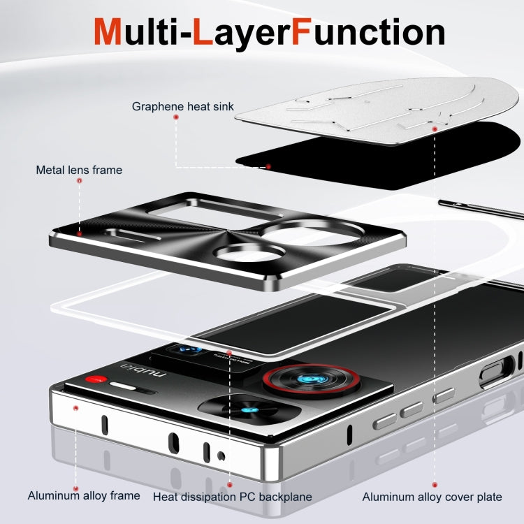 For ZTE nubia Z60 Ultra Leading Metal Cooling Phone Case(Silver) - ZTE Cases by PMC TechLife | Online Shopping South Africa | PMC TechLife | Buy Now Pay Later Mobicred