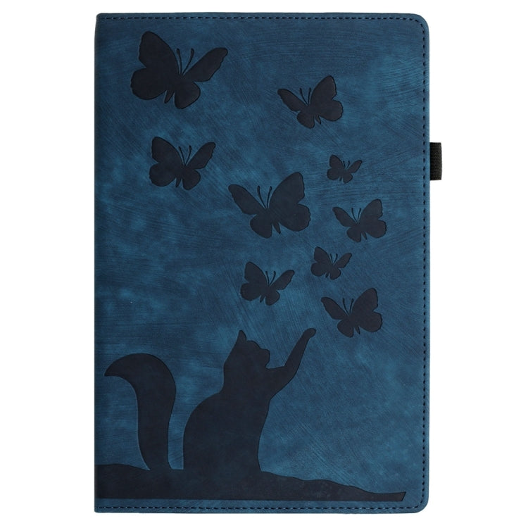 For iPad Air 13 2024 / Air 13 2025 Butterfly Cat Embossing Leather Tablet Case(Dark Blue) - free shipping - PMC TechLife - Order now!