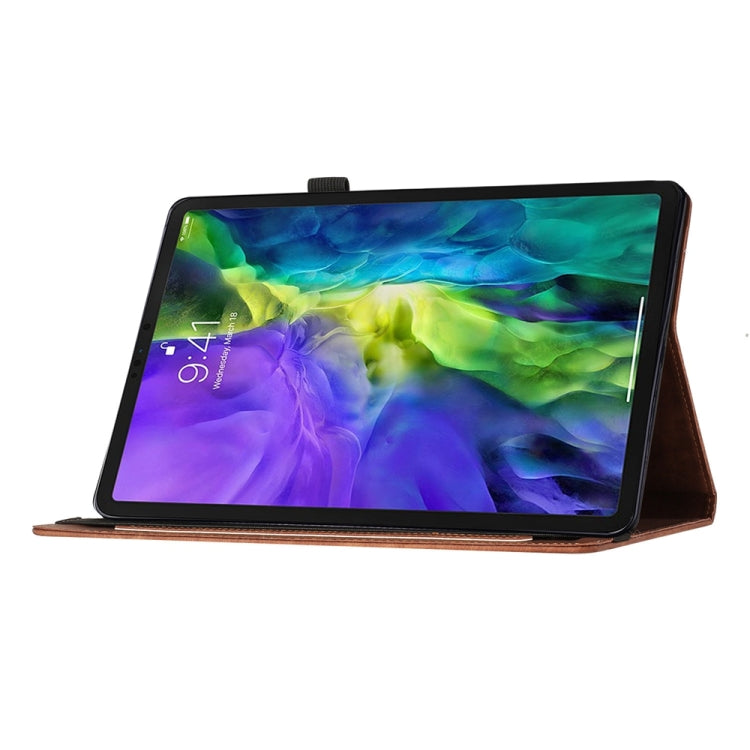 For iPad Pro 12.9 2022 / Air 13 2024 Butterfly Cat Embossing Leather Tablet Case(Brown) - iPad Pro 12.9 (2022/2021) Cases by PMC TechLife | Online Shopping South Africa | PMC TechLife | Buy Now Pay Later Mobicred