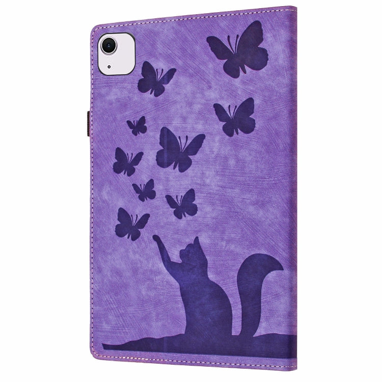 For iPad Air 11 2024 / Pro 11 2021 / 2020 Butterfly Cat Embossing Leather Tablet Case(Purple) - iPad Air 11 2024 Cases by PMC TechLife | Online Shopping South Africa | PMC TechLife | Buy Now Pay Later Mobicred