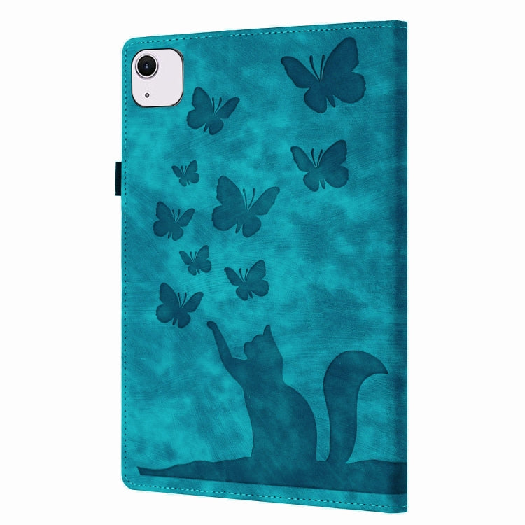 For iPad Air 11 2024 / Pro 11 2021 / 2020 Butterfly Cat Embossing Leather Tablet Case(Sky Blue) - iPad Air 11 2024 Cases by PMC TechLife | Online Shopping South Africa | PMC TechLife | Buy Now Pay Later Mobicred