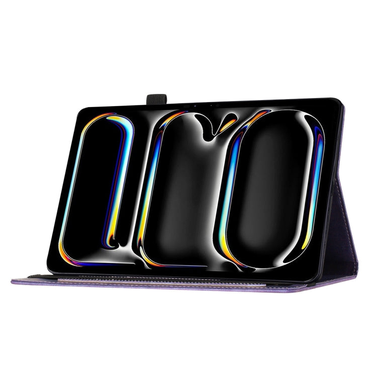 For iPad Pro 13 2024 Butterfly Cat Embossing Leather Tablet Case(Purple) - iPad Pro 13 2024 Cases by PMC TechLife | Online Shopping South Africa | PMC TechLife | Buy Now Pay Later Mobicred