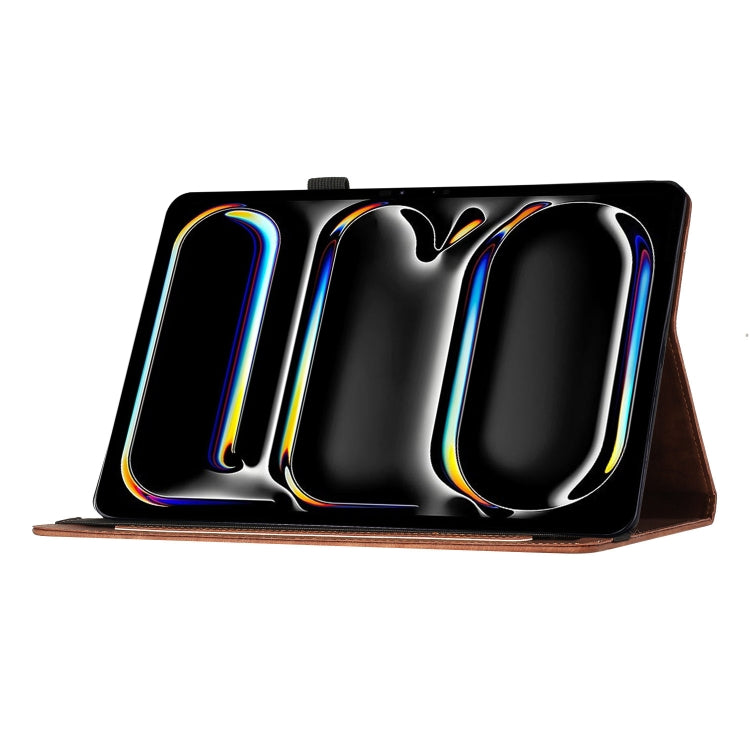 For iPad Pro 13 2024 Butterfly Cat Embossing Leather Tablet Case(Brown) - iPad Pro 13 2024 Cases by PMC TechLife | Online Shopping South Africa | PMC TechLife | Buy Now Pay Later Mobicred