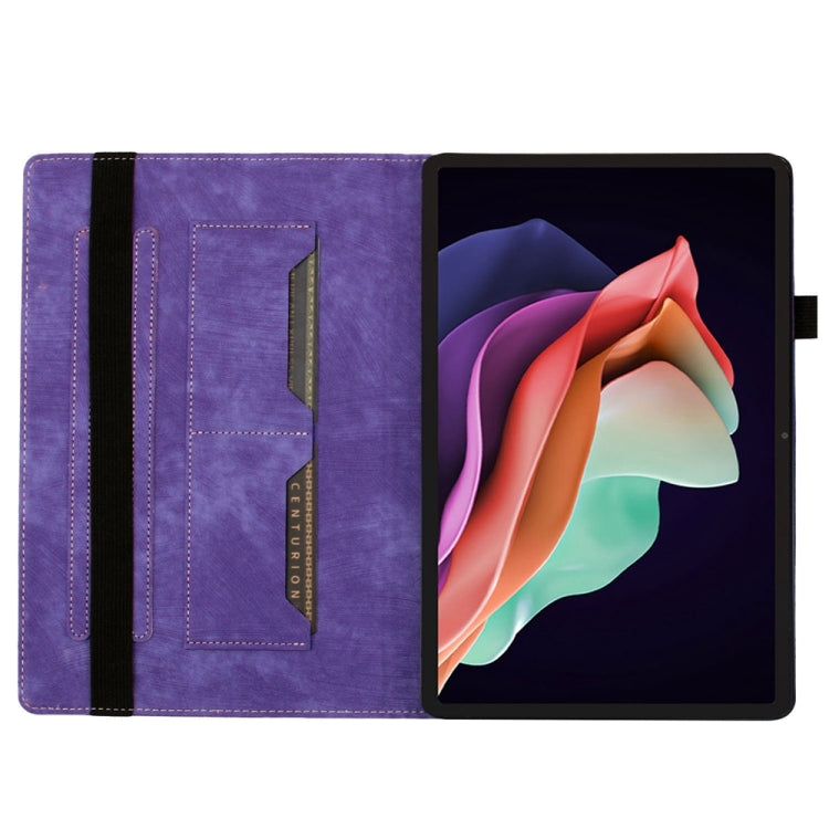 For Lenovo Tab P12 / Xiaoxin Pad Pro 12.7 Butterfly Cat Embossing Leather Tablet Case(Purple) - Lenovo by PMC TechLife | Online Shopping South Africa | PMC TechLife | Buy Now Pay Later Mobicred