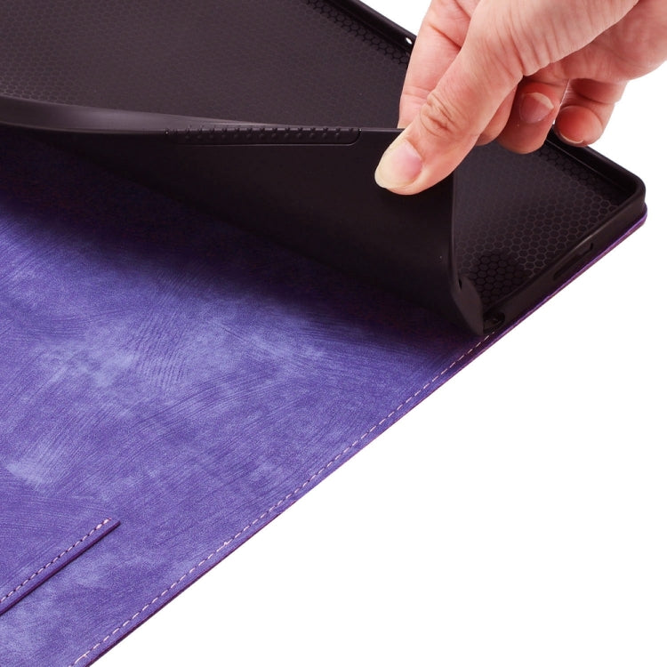 For Lenovo Tab P12 / Xiaoxin Pad Pro 12.7 Butterfly Cat Embossing Leather Tablet Case(Purple) - Lenovo by PMC TechLife | Online Shopping South Africa | PMC TechLife | Buy Now Pay Later Mobicred