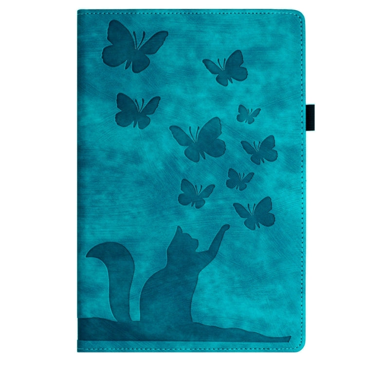 For Lenovo Tab P12 / Xiaoxin Pad Pro 12.7 Butterfly Cat Embossing Leather Tablet Case(Sky Blue) - Lenovo by PMC TechLife | Online Shopping South Africa | PMC TechLife | Buy Now Pay Later Mobicred