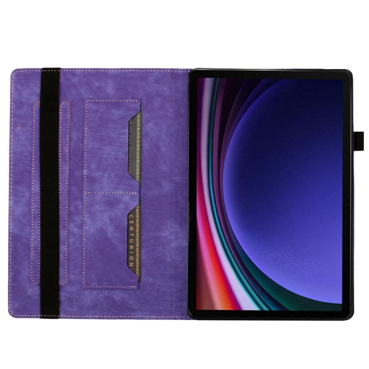 For Samsung Galaxy Tab S9 FE+ / S9+ / S8+ Butterfly Cat Embossing Leather Tablet Case(Purple) - free shipping - PMC Jewellery - Order now!