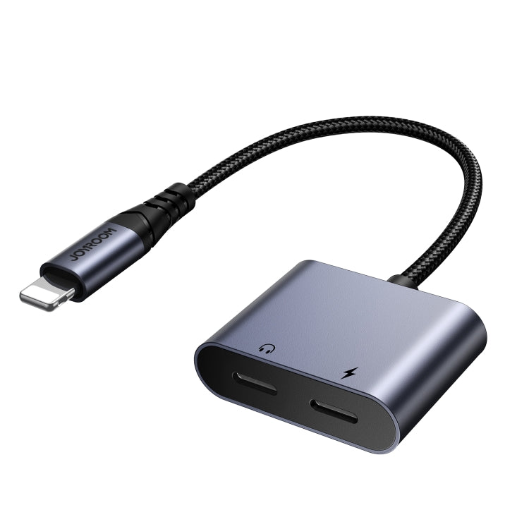 JOYROOM SY-L02 Transsion Series 2 in 1 8 Pin to Dual 8 Pin Audio Adapter(Black) - free shipping - PMC Jewellery - Order now!