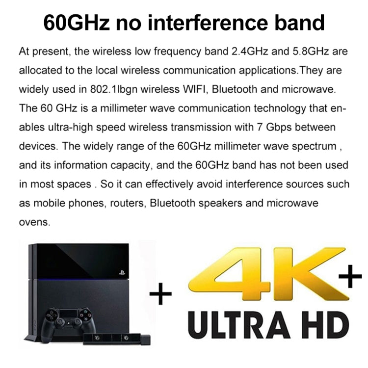 Measy W2H 60GHz 4K+ Ultra HD Wireless Transmission Kit, Transmission Distance: 50m(EU Plug) - free shipping - PMC Jewellery - Order now!