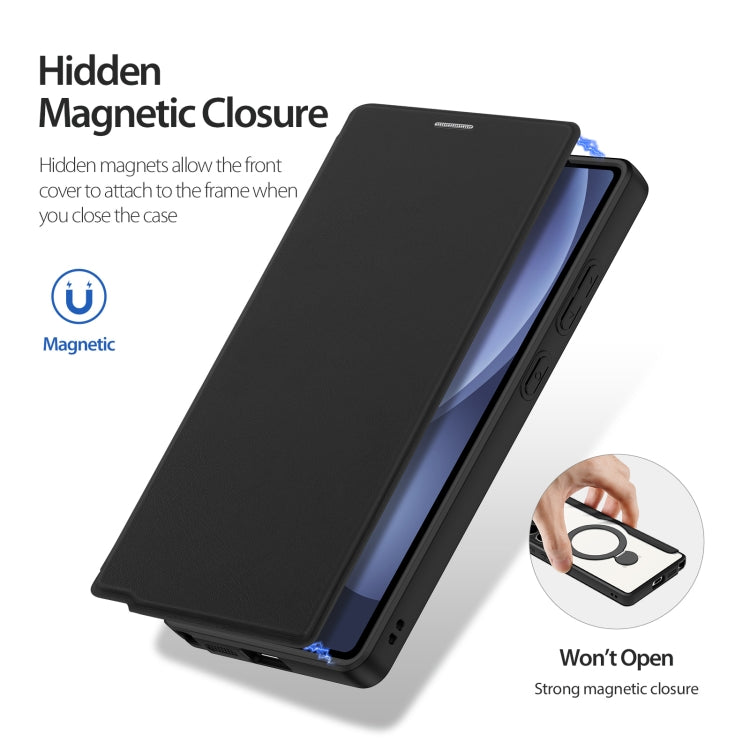 For Samsung Galaxy S25 Ultra 5G DUX DUCIS Skin X Pro Series Magsafe Ring Holder Leather Phone Case(Black) - Galaxy S25 Ultra 5G Cases by DUX DUCIS | Online Shopping South Africa | PMC Jewellery | Buy Now Pay Later Mobicred