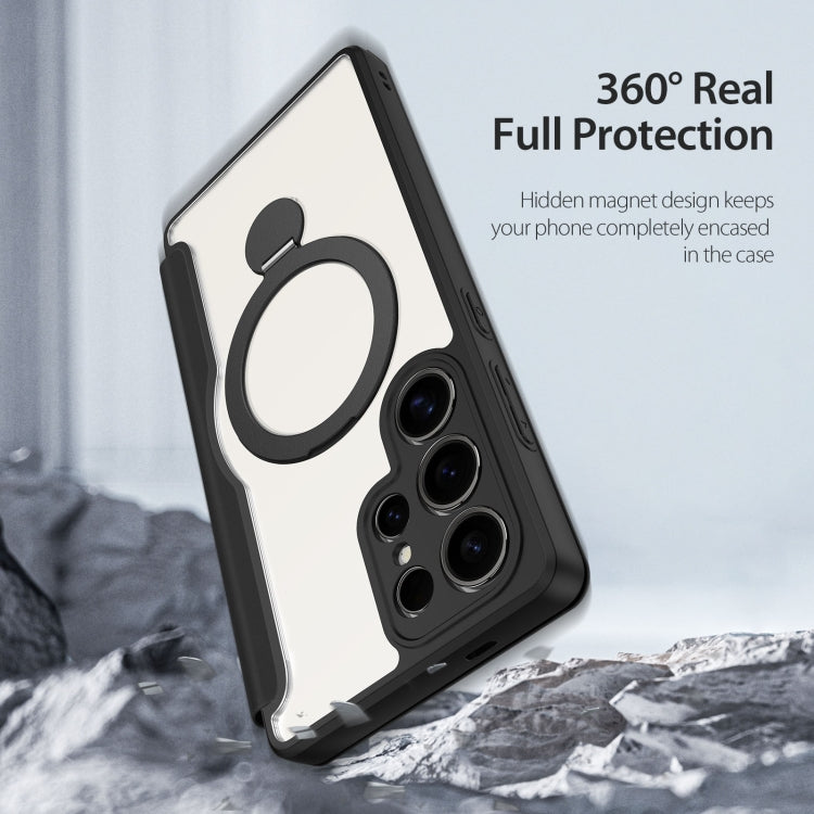 For Samsung Galaxy S25 Ultra 5G DUX DUCIS Skin X Pro Series Magsafe Ring Holder Leather Phone Case(Black) - Galaxy S25 Ultra 5G Cases by DUX DUCIS | Online Shopping South Africa | PMC Jewellery | Buy Now Pay Later Mobicred