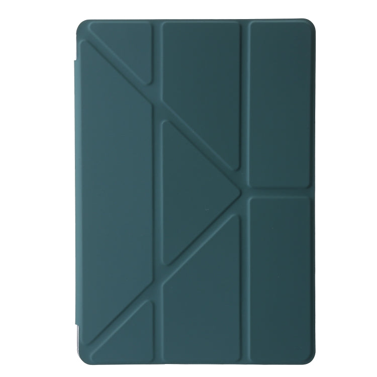 For Lenovo Tab M11 /Xiaoxin Pad 11 2024 Clear Acrylic Deformation Leather Tablet Case(Deep Green) - Lenovo by PMC Jewellery | Online Shopping South Africa | PMC Jewellery | Buy Now Pay Later Mobicred
