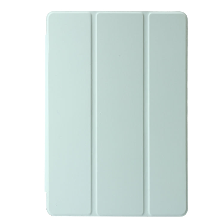 For Lenovo Tab M11 /Xiaoxin Pad 11 2024 Clear Acrylic 3-Fold Leather Tablet Case(Green) - Lenovo by PMC Jewellery | Online Shopping South Africa | PMC Jewellery | Buy Now Pay Later Mobicred