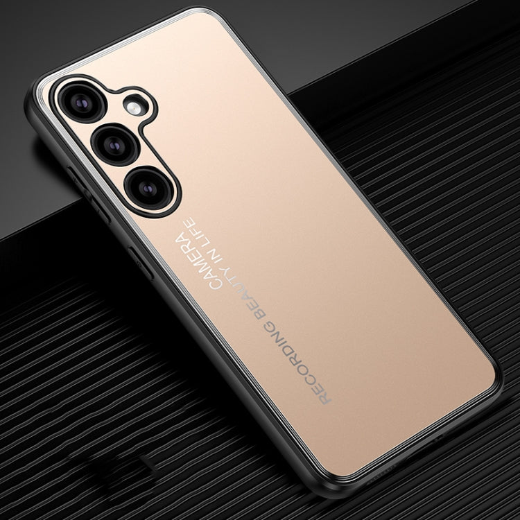 For Samsung Galaxy S24+ 5G Frosted Metal Phone Case(Gold) - Galaxy S24+ 5G Cases by PMC TechLife | Online Shopping South Africa | PMC TechLife